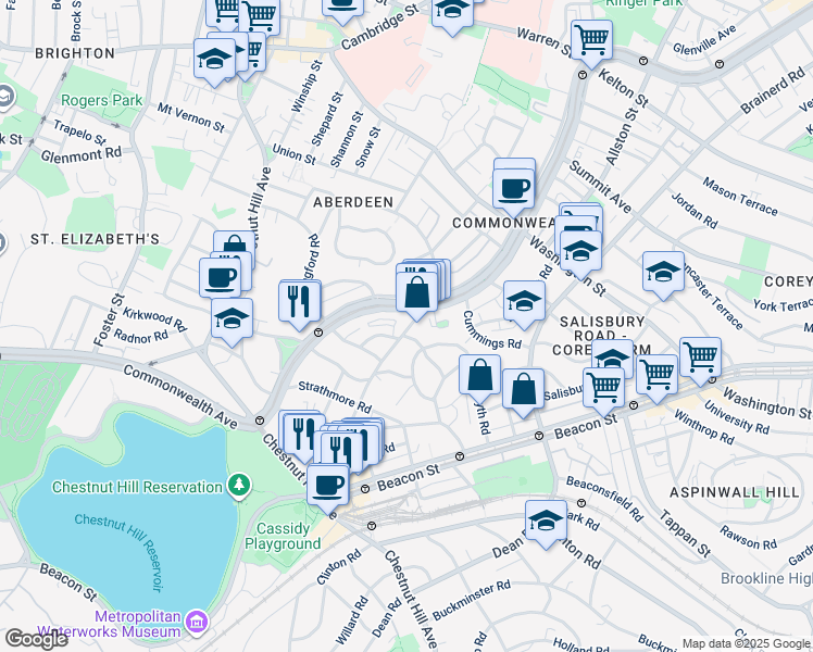 map of restaurants, bars, coffee shops, grocery stores, and more near 144 Sutherland Road in Brighton