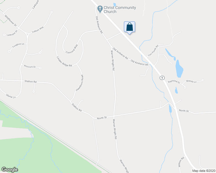 map of restaurants, bars, coffee shops, grocery stores, and more near 591 Warren Wright Road in Belchertown