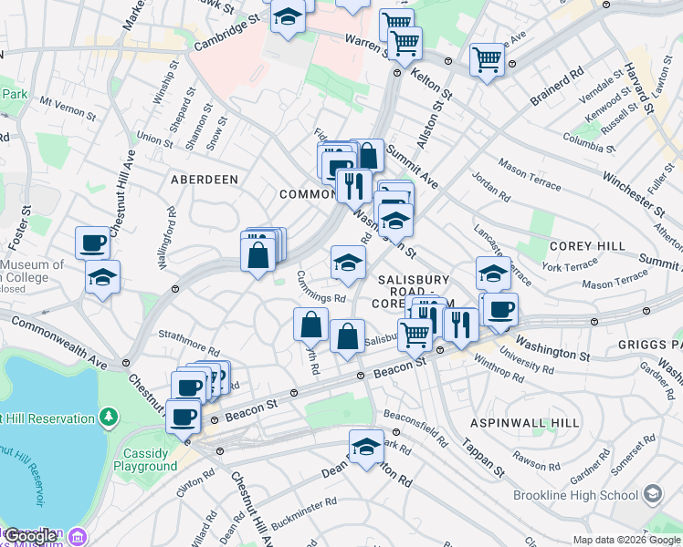map of restaurants, bars, coffee shops, grocery stores, and more near in 