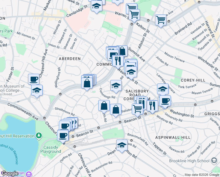 map of restaurants, bars, coffee shops, grocery stores, and more near in 