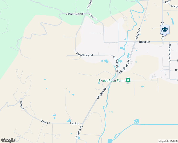 map of restaurants, bars, coffee shops, grocery stores, and more near 1677 Old Stage Road in Central Point