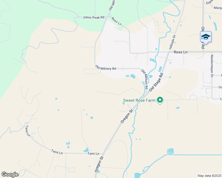 map of restaurants, bars, coffee shops, grocery stores, and more near 1677 Old Stage Road in Central Point