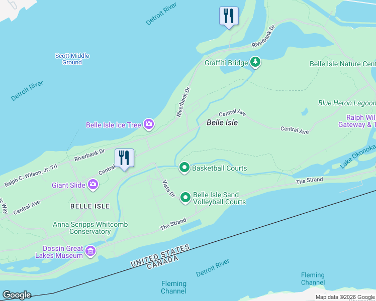 map of restaurants, bars, coffee shops, grocery stores, and more near 6637 Tanglewood Street in Detroit