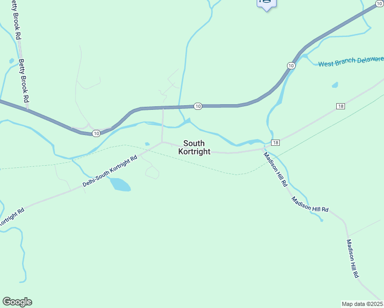 map of restaurants, bars, coffee shops, grocery stores, and more near in South Kortright