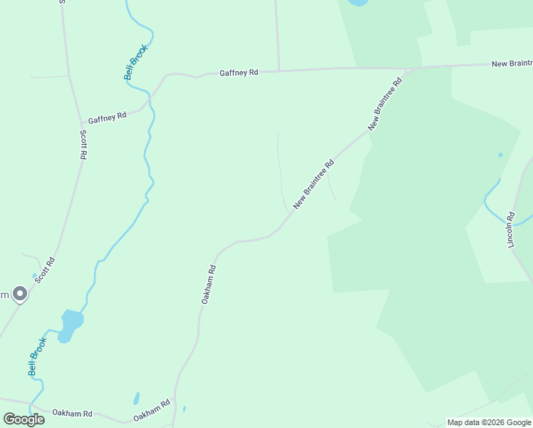map of restaurants, bars, coffee shops, grocery stores, and more near 1060 New Braintree Road in Oakham