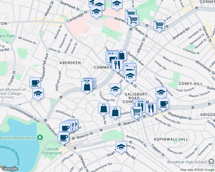 map of restaurants, bars, coffee shops, grocery stores, and more near in 