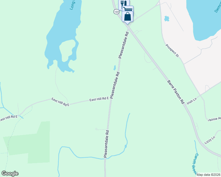 map of restaurants, bars, coffee shops, grocery stores, and more near 251 Pleasantdale Road in Rutland