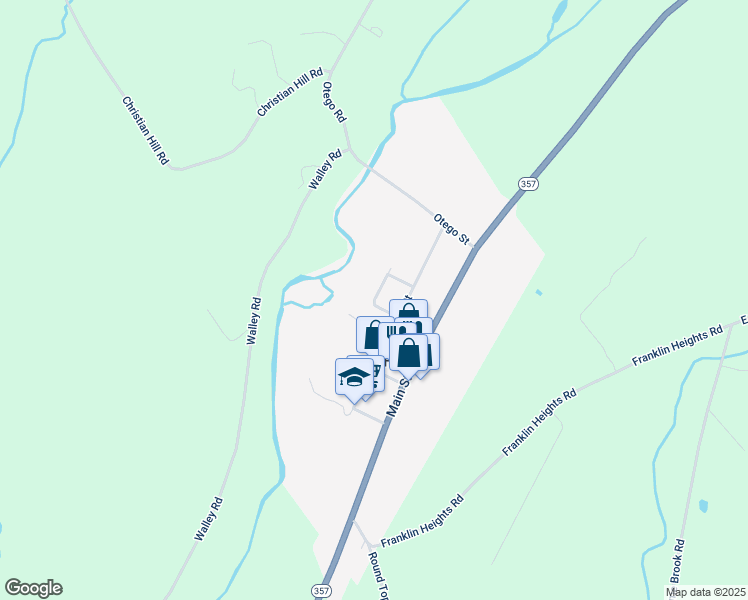 map of restaurants, bars, coffee shops, grocery stores, and more near West Street in Franklin