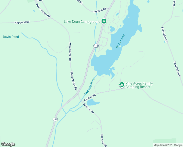 map of restaurants, bars, coffee shops, grocery stores, and more near 909 North Brookfield Road in Oakham
