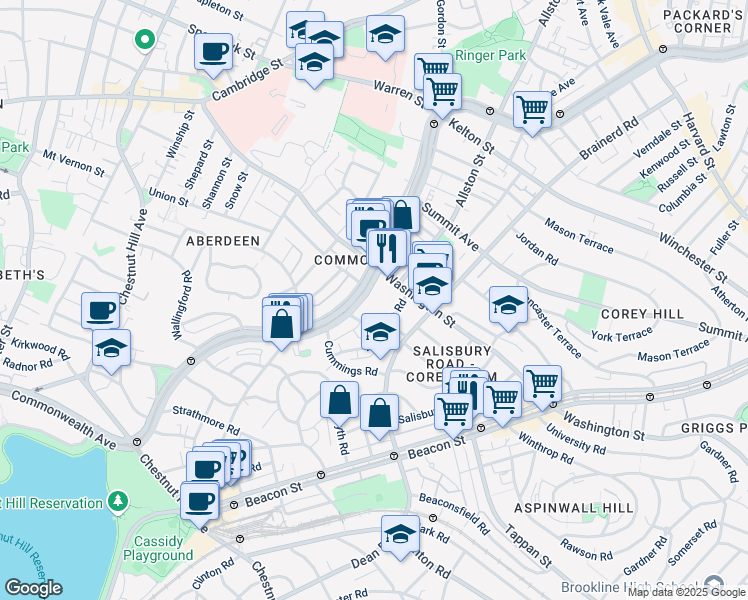 map of restaurants, bars, coffee shops, grocery stores, and more near in 