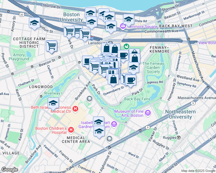 map of restaurants, bars, coffee shops, grocery stores, and more near 3 Private Alley 932 in Boston