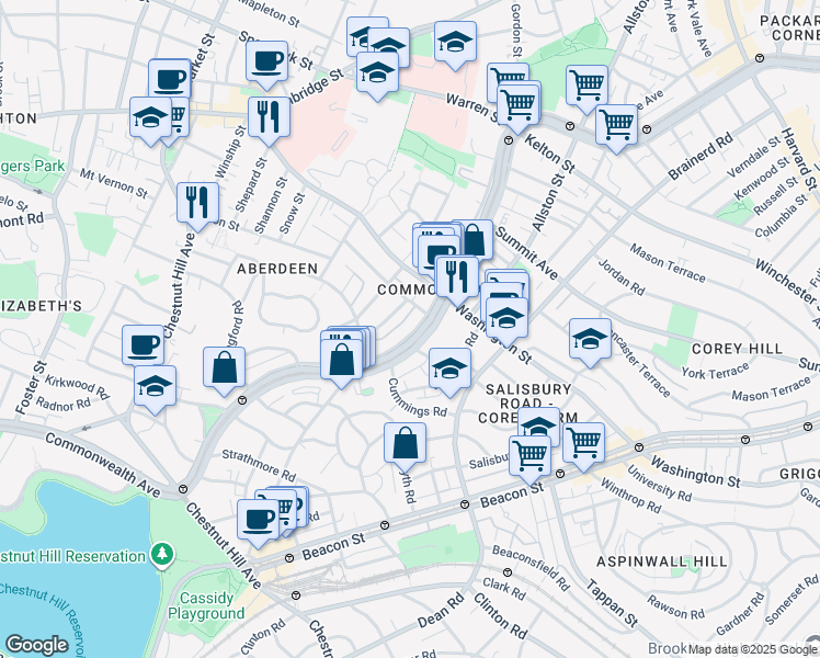 map of restaurants, bars, coffee shops, grocery stores, and more near 11 Ransom Road in Boston