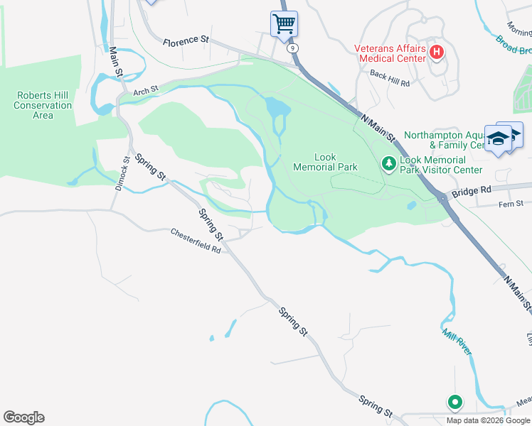 map of restaurants, bars, coffee shops, grocery stores, and more near 508 Fairway Village in Northampton