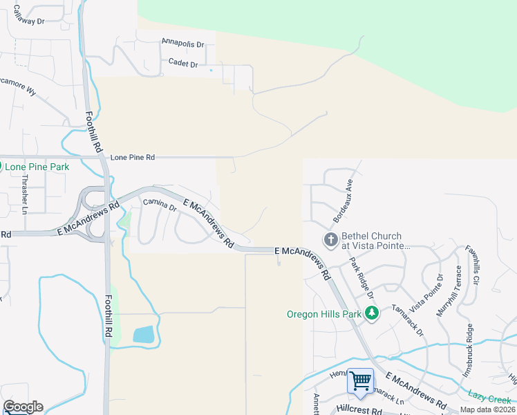 map of restaurants, bars, coffee shops, grocery stores, and more near 4195 Rachel Way in Medford