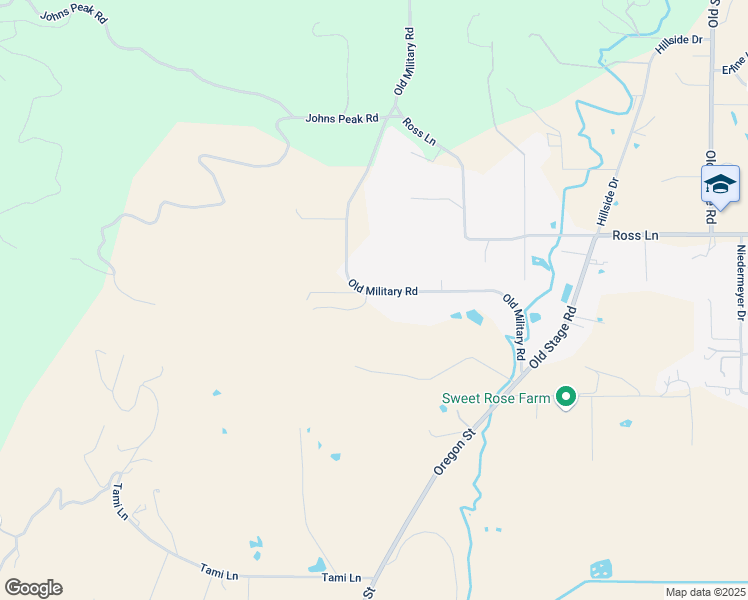 map of restaurants, bars, coffee shops, grocery stores, and more near 1971 Old Military Road in Central Point