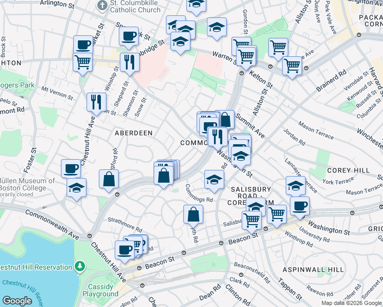 map of restaurants, bars, coffee shops, grocery stores, and more near 24 Ransom Road in Boston