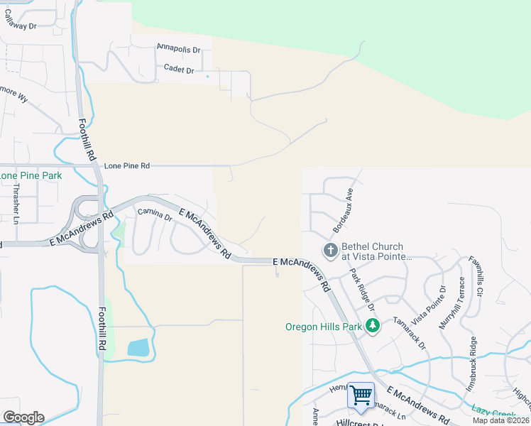 map of restaurants, bars, coffee shops, grocery stores, and more near 4195 Rachel Way in Medford