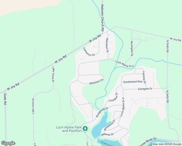 map of restaurants, bars, coffee shops, grocery stores, and more near 4770 Whitman Circle in Ann Arbor