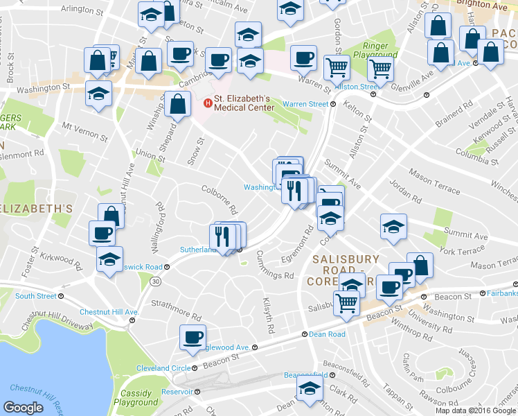 map of restaurants, bars, coffee shops, grocery stores, and more near 11 Ransom Road in Boston