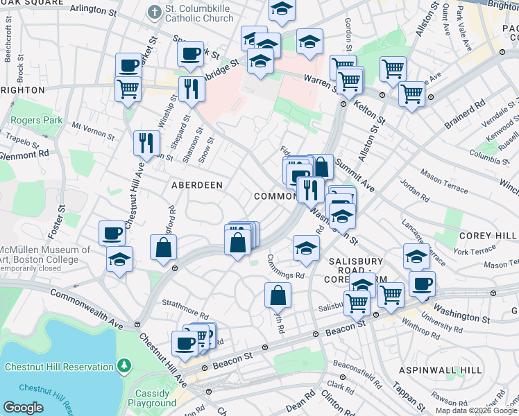 map of restaurants, bars, coffee shops, grocery stores, and more near 11 Ransom Road in Boston
