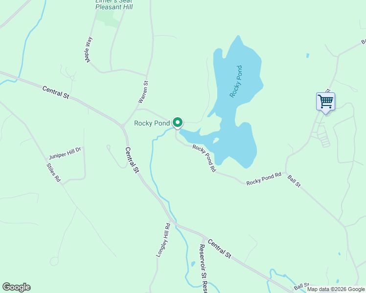 map of restaurants, bars, coffee shops, grocery stores, and more near 72 Rocky Pond Road in Boylston