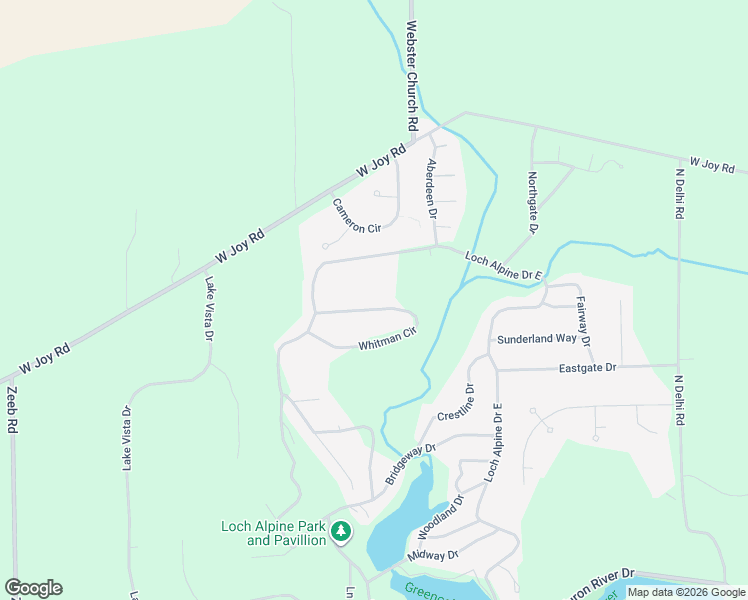 map of restaurants, bars, coffee shops, grocery stores, and more near 4770 Whitman Circle in Ann Arbor