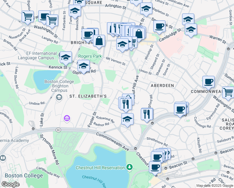 map of restaurants, bars, coffee shops, grocery stores, and more near 10 Portina Road in Boston