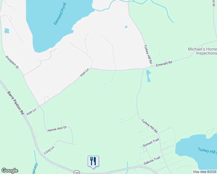 map of restaurants, bars, coffee shops, grocery stores, and more near 9 Cameron Drive in Rutland