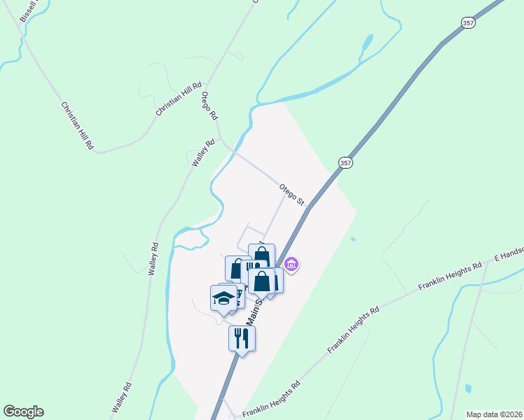 map of restaurants, bars, coffee shops, grocery stores, and more near 55-63 Center St in Franklin