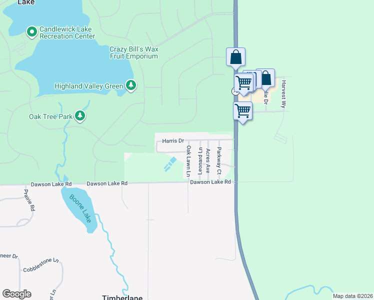 map of restaurants, bars, coffee shops, grocery stores, and more near 1522 Country Lane in Poplar Grove