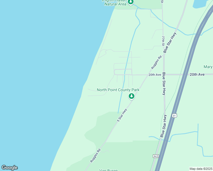 map of restaurants, bars, coffee shops, grocery stores, and more near Lakeshore Drive in South Haven