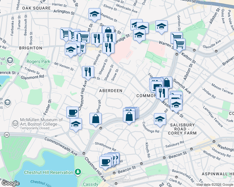 map of restaurants, bars, coffee shops, grocery stores, and more near 15 Union Street in Boston
