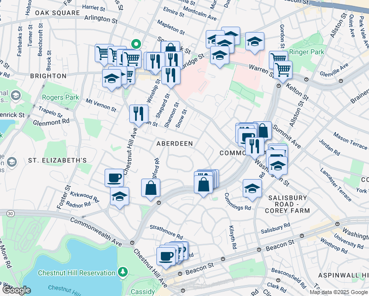 map of restaurants, bars, coffee shops, grocery stores, and more near 90 Colborne Road in Boston