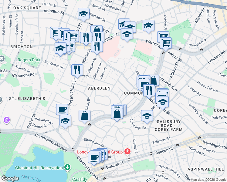 map of restaurants, bars, coffee shops, grocery stores, and more near 15 Union Street in Boston