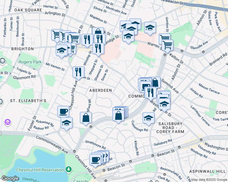 map of restaurants, bars, coffee shops, grocery stores, and more near 15 Union Street in Boston