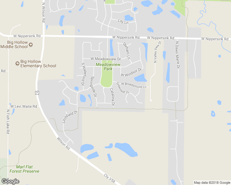 map of restaurants, bars, coffee shops, grocery stores, and more near 215 Catalina Drive in Round Lake Beach