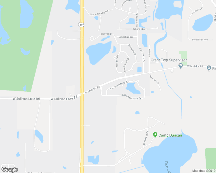 map of restaurants, bars, coffee shops, grocery stores, and more near 310 North Cornerstone Drive in Volo