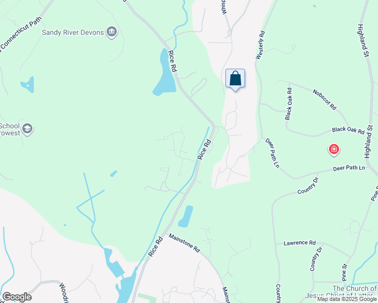 map of restaurants, bars, coffee shops, grocery stores, and more near 604 Wisteria Way in Wayland