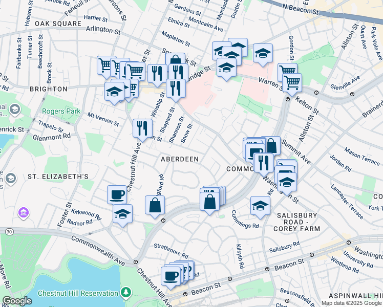 map of restaurants, bars, coffee shops, grocery stores, and more near 15 Union Street in Boston