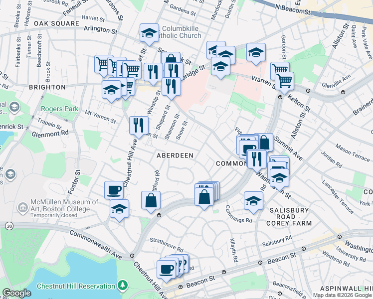 map of restaurants, bars, coffee shops, grocery stores, and more near 15 Union Street in Boston