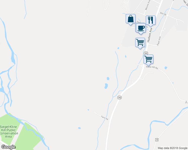 map of restaurants, bars, coffee shops, grocery stores, and more near 2542 Route 66 in Chatham