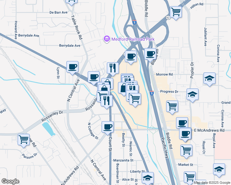 map of restaurants, bars, coffee shops, grocery stores, and more near in 