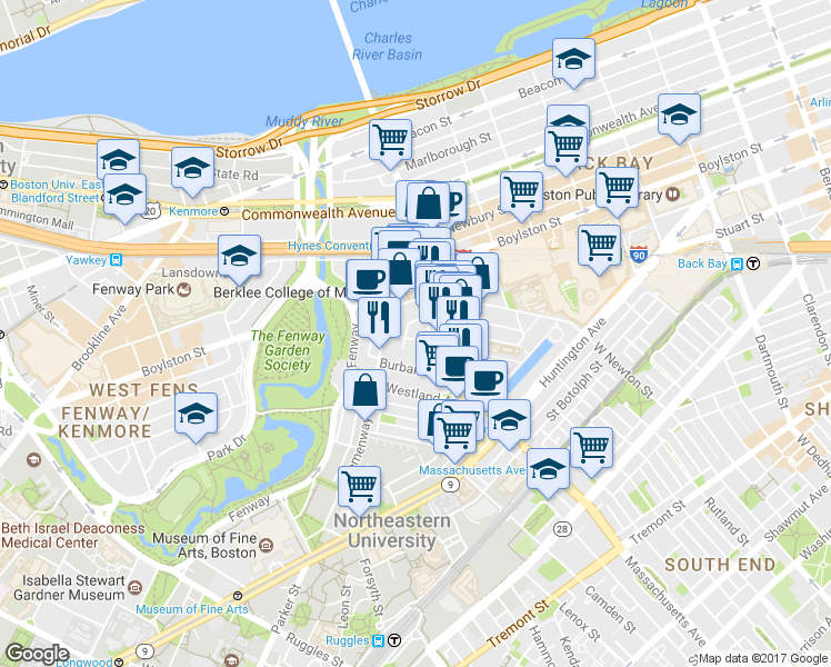 map of restaurants, bars, coffee shops, grocery stores, and more near 39 Edgerly Road in Boston