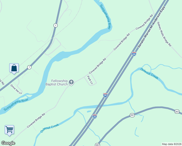 map of restaurants, bars, coffee shops, grocery stores, and more near 3 Barnes Circle in Unadilla