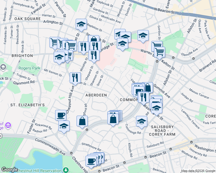 map of restaurants, bars, coffee shops, grocery stores, and more near 15 Union Street in Boston