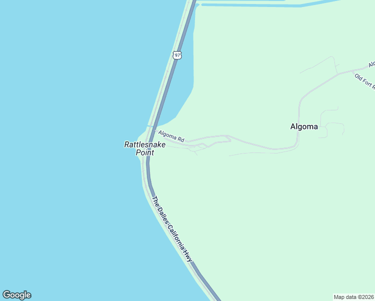 map of restaurants, bars, coffee shops, grocery stores, and more near 12919 Algoma Road in Klamath Falls