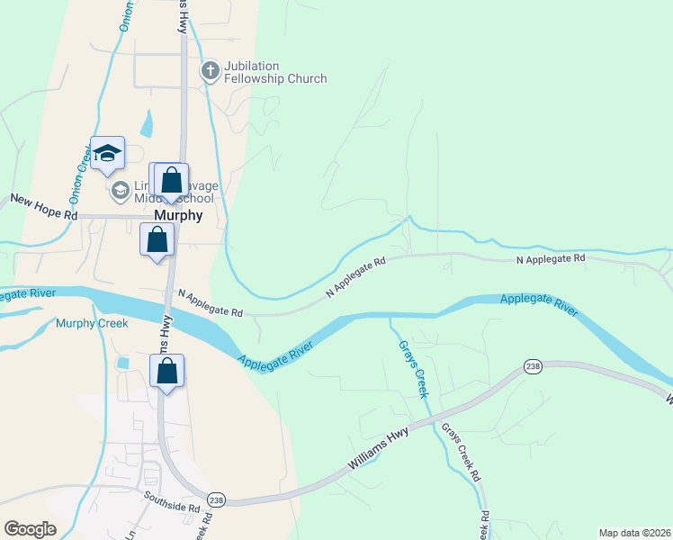 map of restaurants, bars, coffee shops, grocery stores, and more near 6978 North Applegate Road in Grants Pass