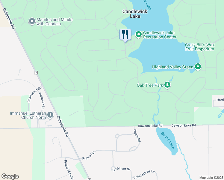 map of restaurants, bars, coffee shops, grocery stores, and more near 212 New Forest Road Southwest in Poplar Grove