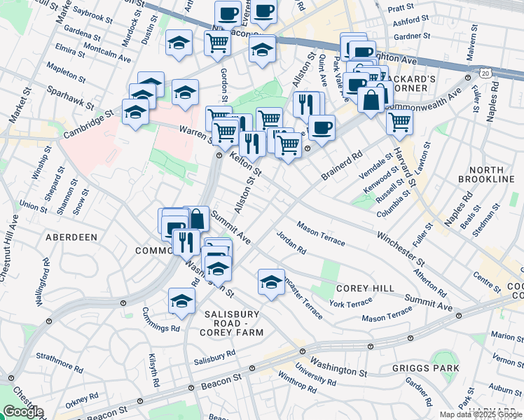 map of restaurants, bars, coffee shops, grocery stores, and more near in 