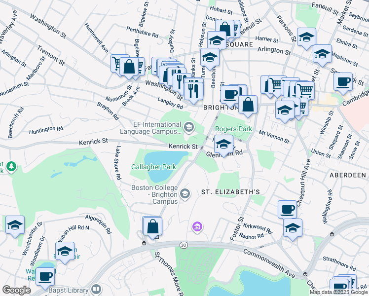 map of restaurants, bars, coffee shops, grocery stores, and more near in 